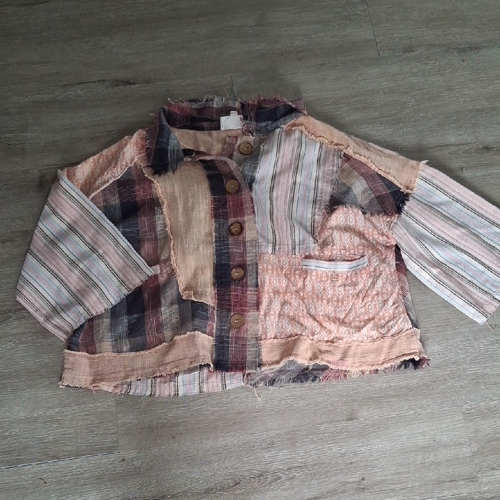 Oli & Hali Patchwork Top~Size Small~ Fits Like a Large~
